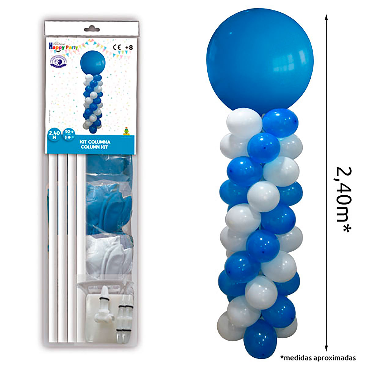 KIT COLUMNA 2,40 m GL GP AZULES Y BLANCOS