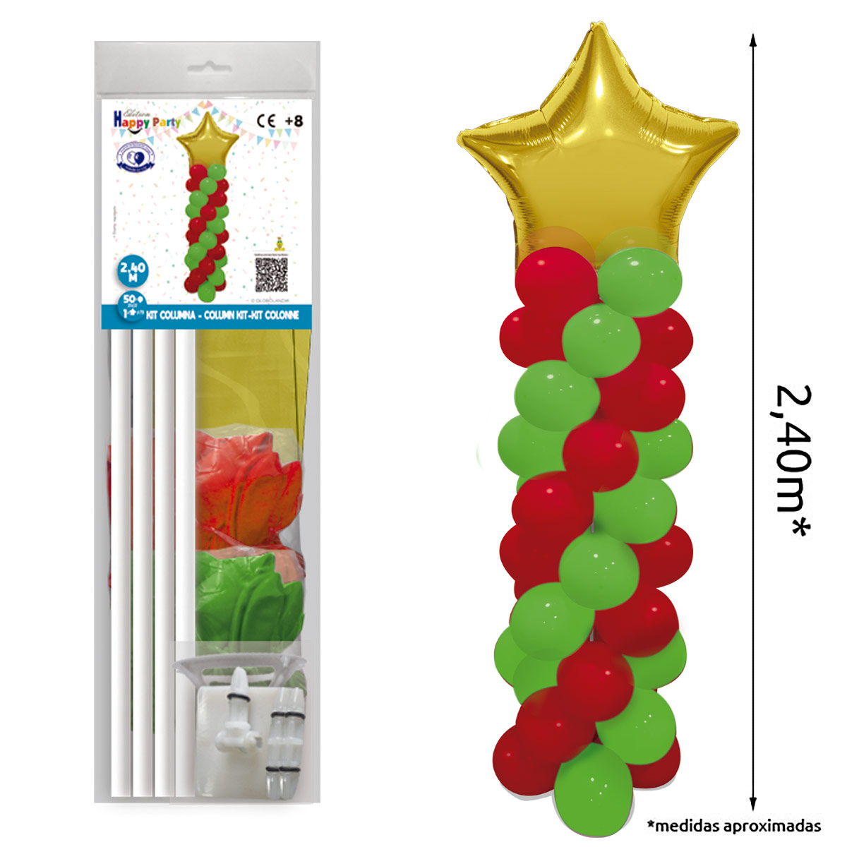 KIT COLUMNA 2,40 m GL GP. ROJO 45 YVERDE-12