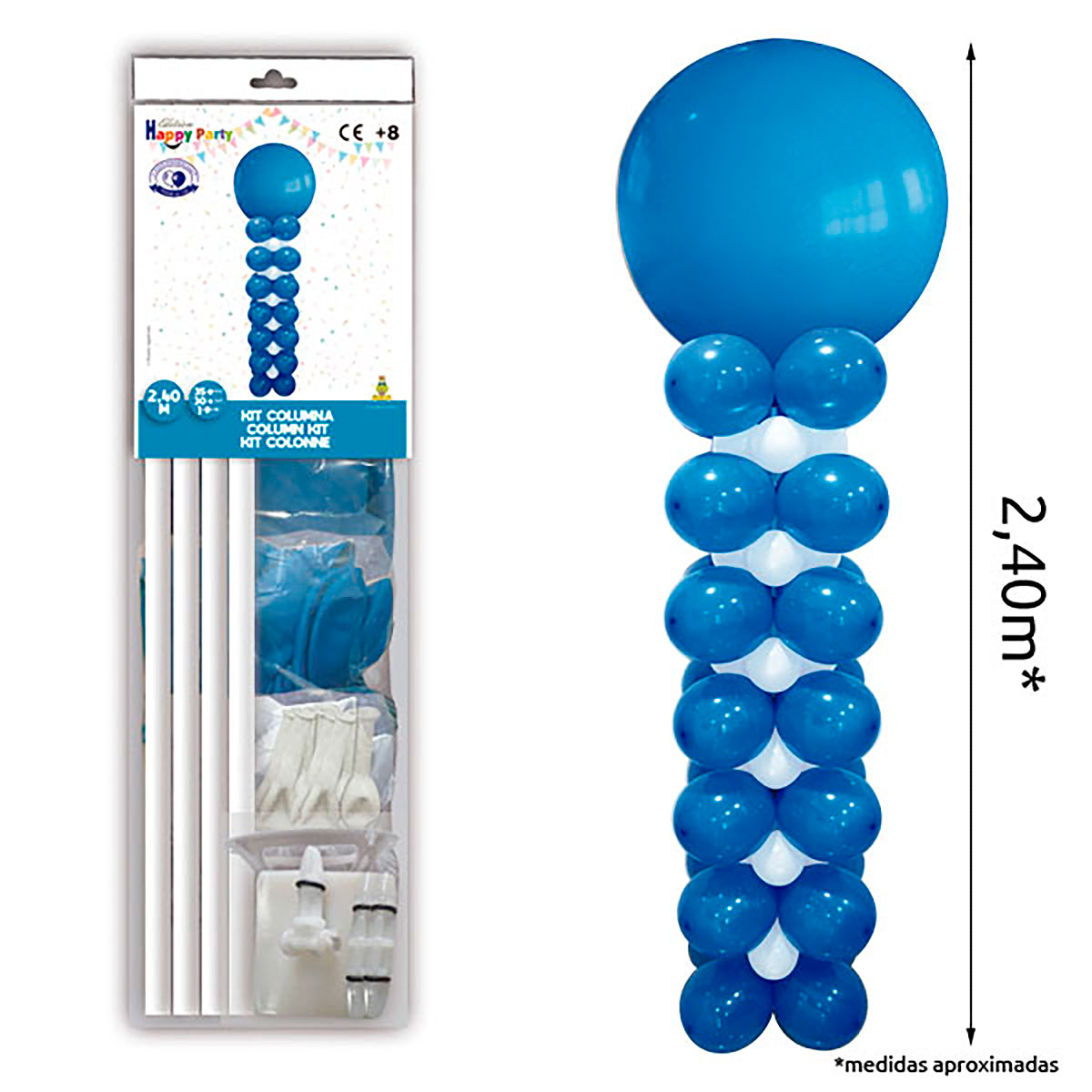 KIT COLUMNA 2,40 m GL GP AZUL, BLANCO
