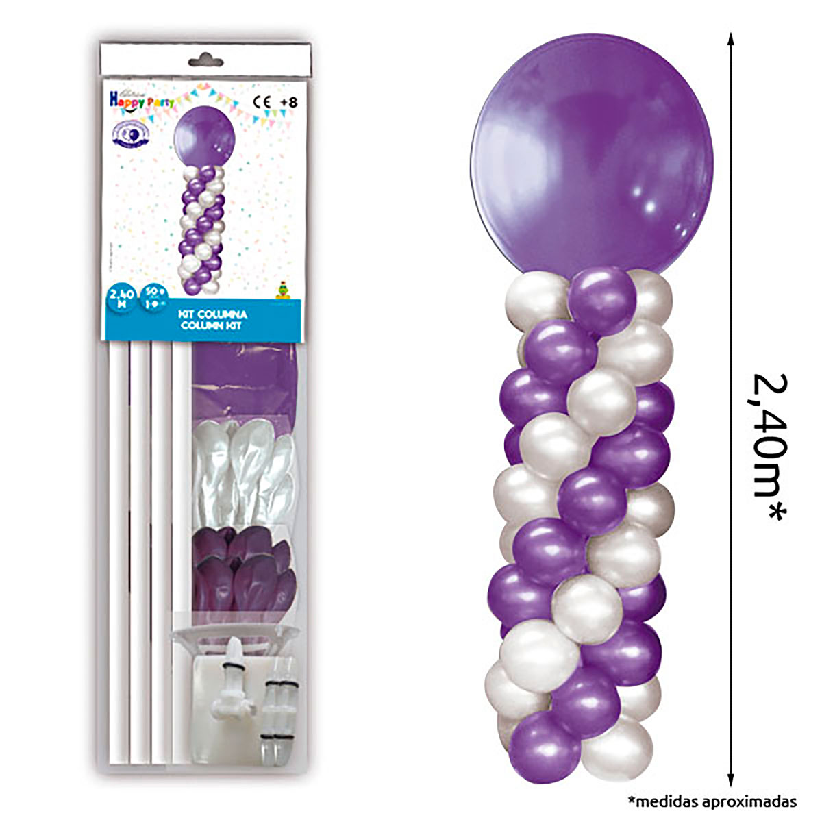 KIT COLUMNA 2,40 m GL GMT LILA,BLANCO