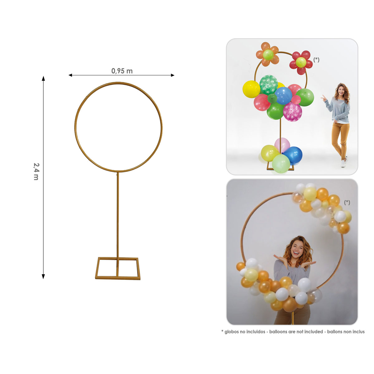 ARCO DE HIERRO 0.95X2.4M CIRCULO ALTO