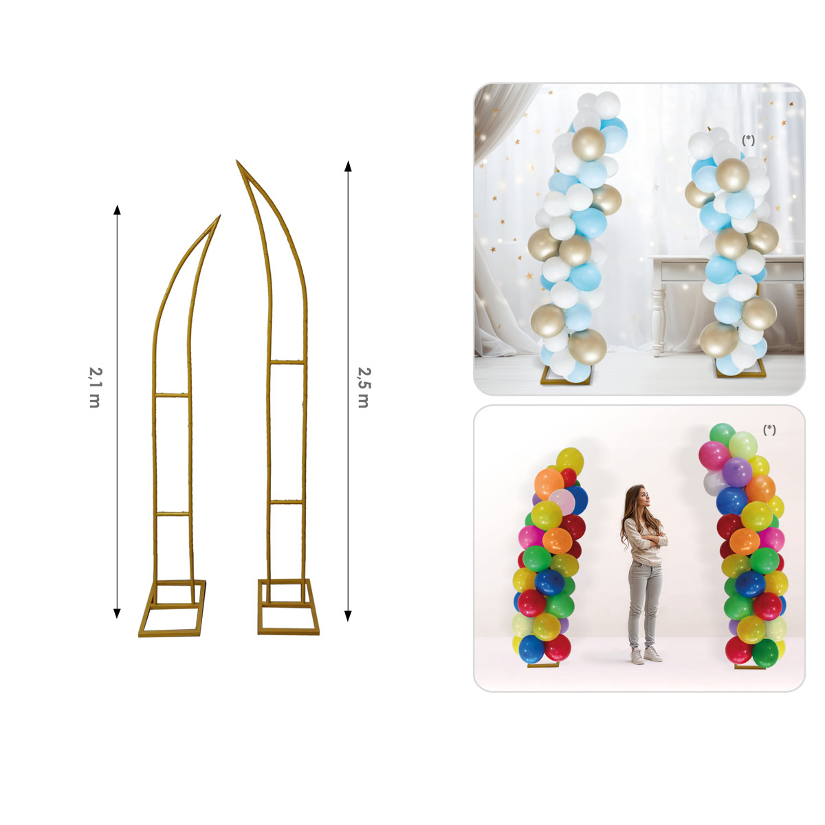 ARCO DE HIERRO 2.1X2.5M SEMICURVOS INDIVID.